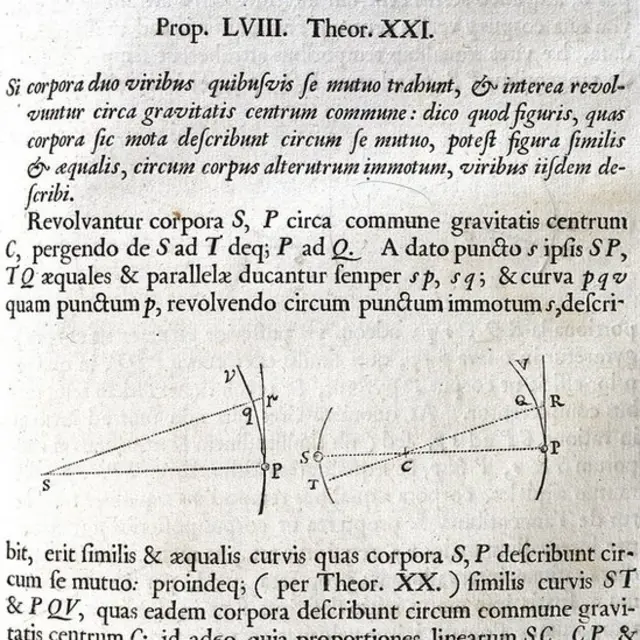 Copia facsimilar de Principia Mathematica de Isaac Newton