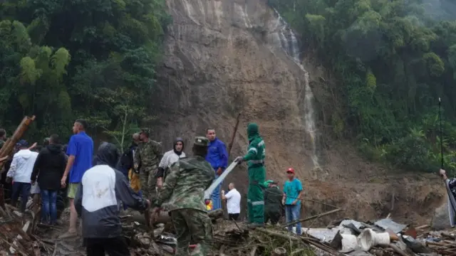 Derrumbe en Dosquebradas, Pereira, Colombia.