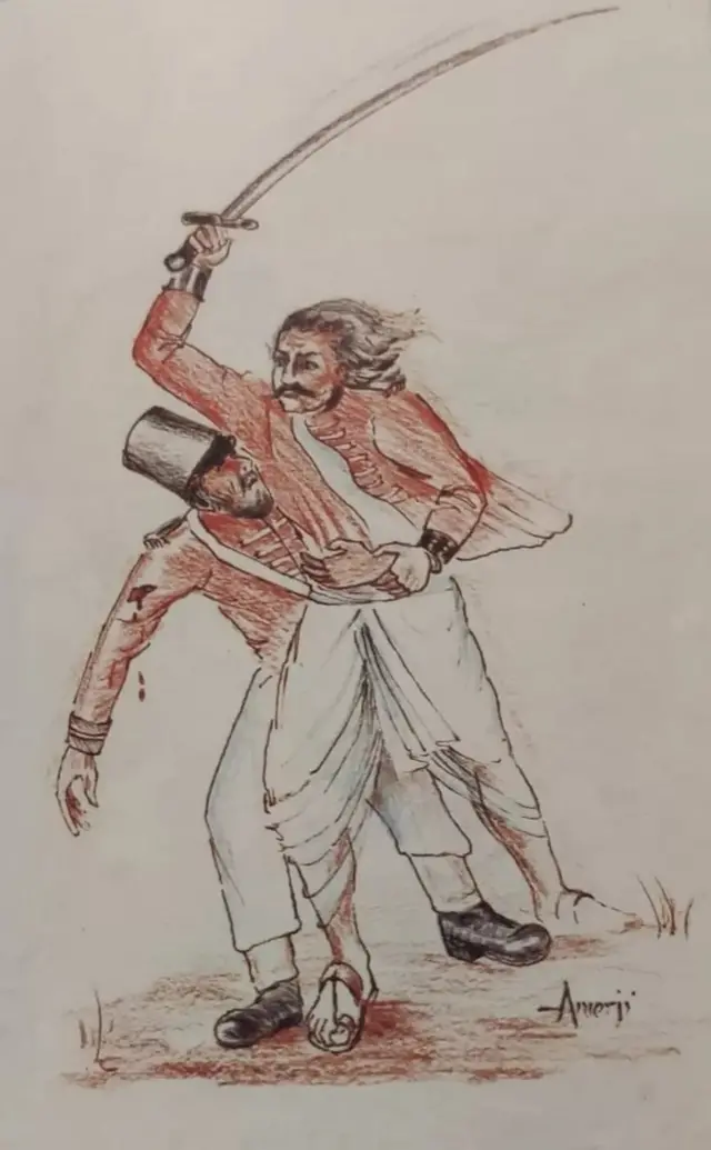 மங்கள் பாண்டேவை பின்னால் இருந்து பிடிக்கும் ஷேக் பால்டு