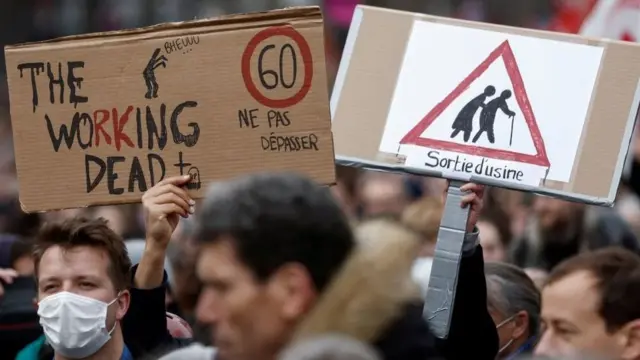 Pension reform protests in France