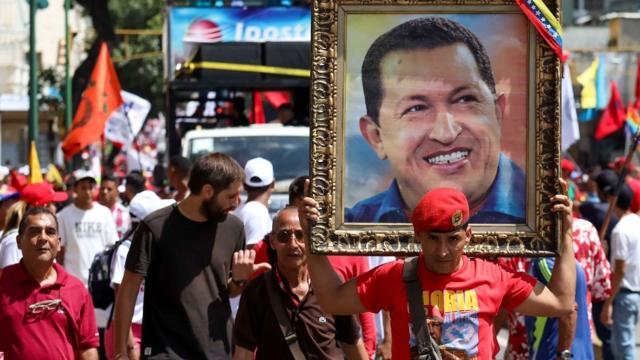 Simpatizantes de Hugo Chávez