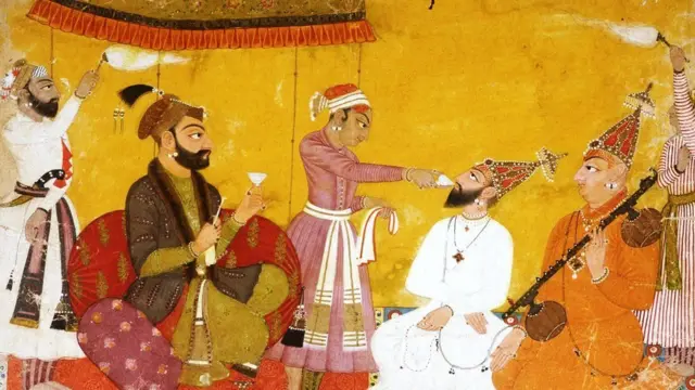 જહાંગીરને દારુ પીવડવતા લોકો