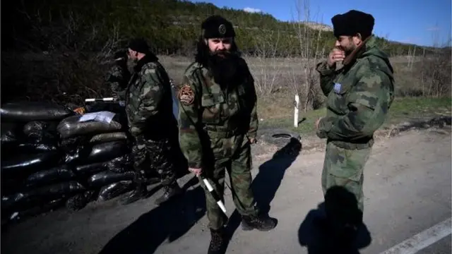 Братислав Живкович на блокпосту між Севастополем та Сімферополем у березні 2014 року