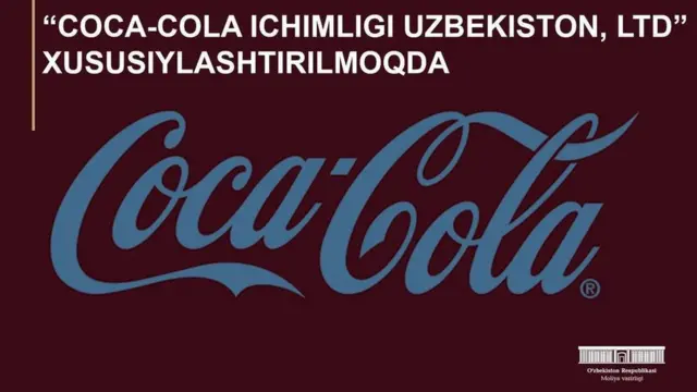 Coca-cola ширкати сотилиши ҳақидаги эълон