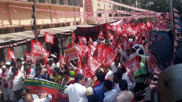 ఆర్‌టీసీ కార్మికుల నిరసన ప్రదర్శన