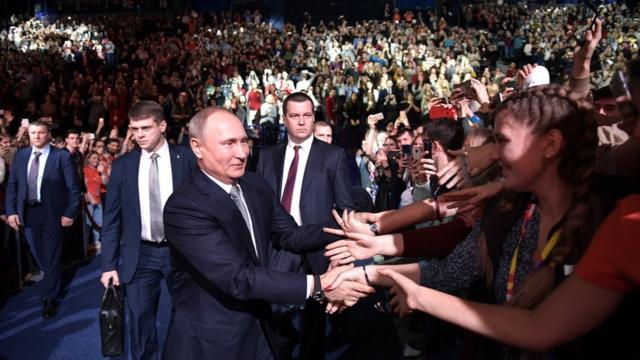 Путин на встрече со студентами в Казани