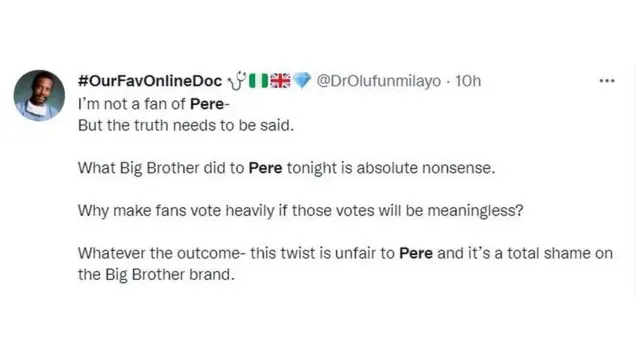 Pere eviction reaction