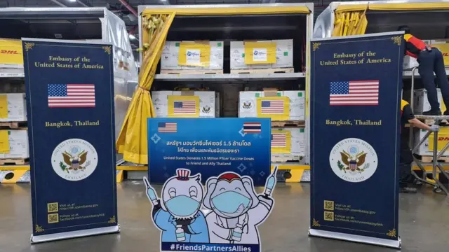 วัคซีนไฟเซอร์จากสหรัฐฯ บริจาคให้ไทย
