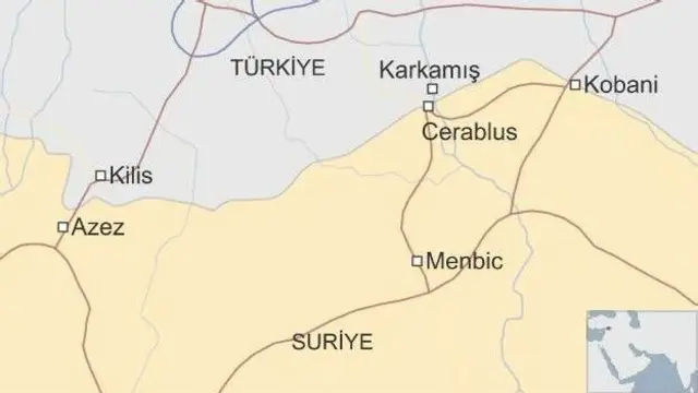 Cerablus - Karkamış haritası