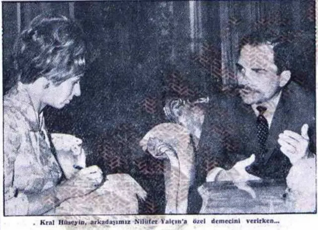 Nilüfer Yalçın ve Eski Ürdün Kralı Hüseyin bin Talal'ın Ankara'daki röportajından