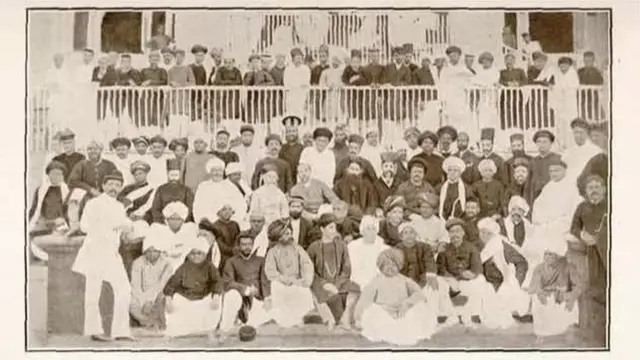 વર્ષ 1885માં યોજાયેલી પ્રથમ નૅશનલ કૉંગ્રેસની તસવીર