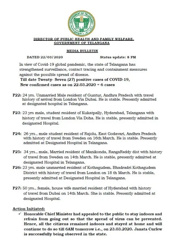 తెలంగాణ కరోనా