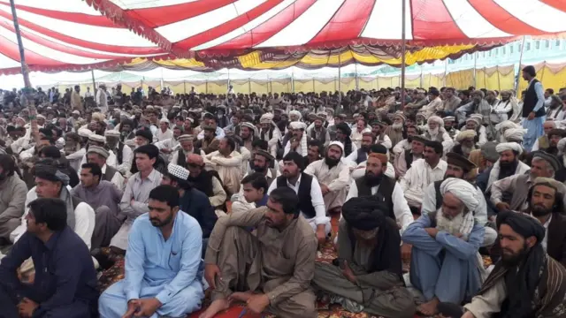 په ږوب کې د ناامنۍ پر ضد غونډه