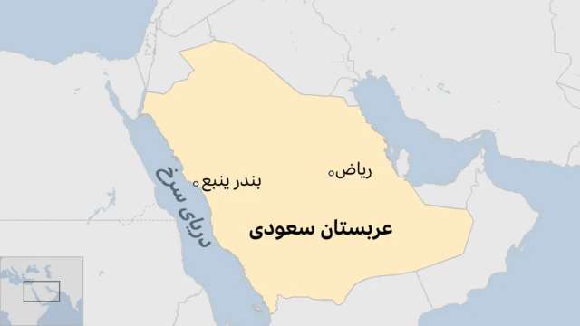 نقشه عربستان سعودی