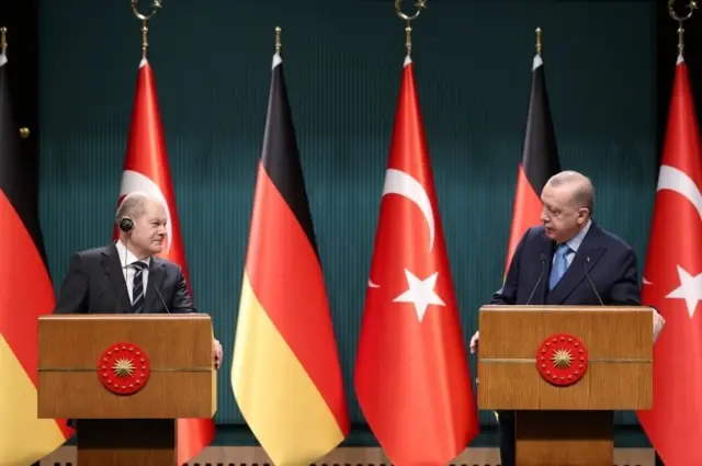 Almanya Başbakanı Olaf Scholz ve Cumhurbaşkanı Recep Tayyip Erdoğan