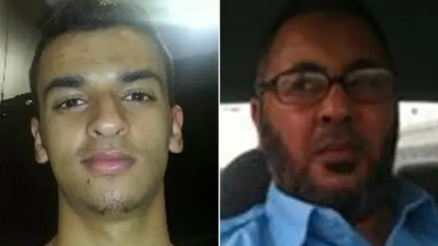 İsmail Abedi (solda) Manchester'ın güneyinde, babası Ramazan Abedi ise Libya'da yakalandı.