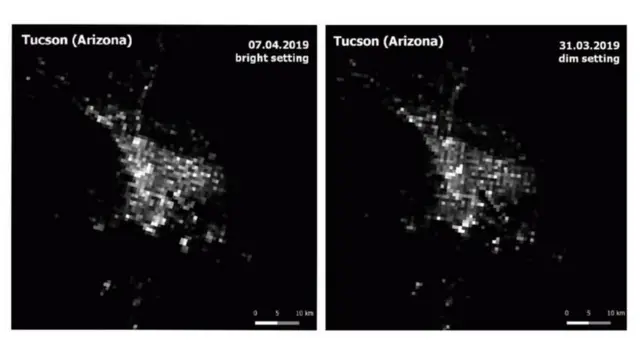 టక్సన్ నగరంలో విద్యుత్ కాంతులు