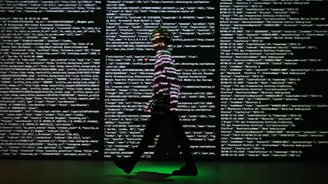 Una proyección de datos sobre una persona