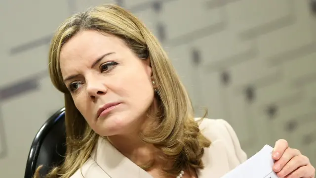 A senadora Gleisi Hoffmann