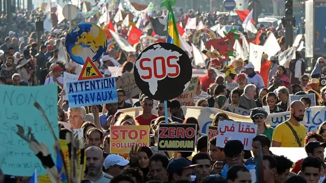 Marcha contra calentamiento global.
