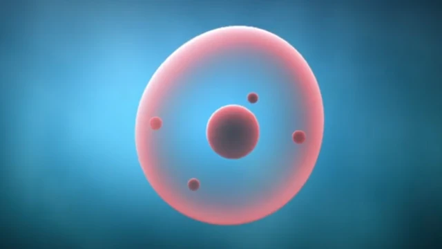 Ilustración de una célula intoxicada por el colesterol