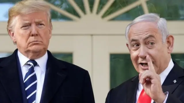 Shugaba Trump tare da Praministan Isra'ila Benjamin Netanyahu