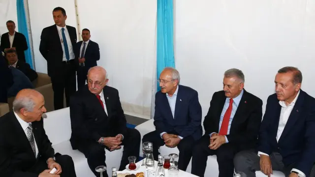 Devlet Bahçeli, İsmail Kahraman, Kemal Kılıçdaroğlu, Binali Yıldırım, Recep Tayyip Erdoğan