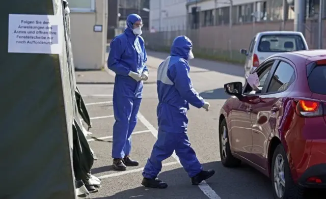 Alman askerleri koronavirüs testi yapılacakları merkeze alıyor