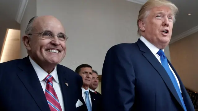 Rudy Giuliani y Donald Trump.