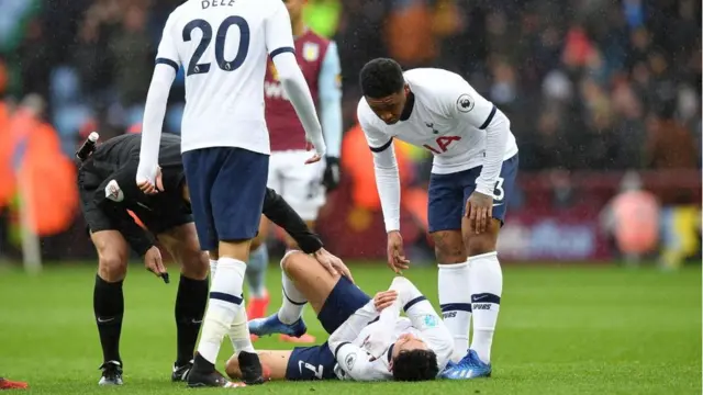 Son Heung-min, l'attaquant de Tottenham, a été blessé dimanche 16 février contre Aston Villa, en Premier League.