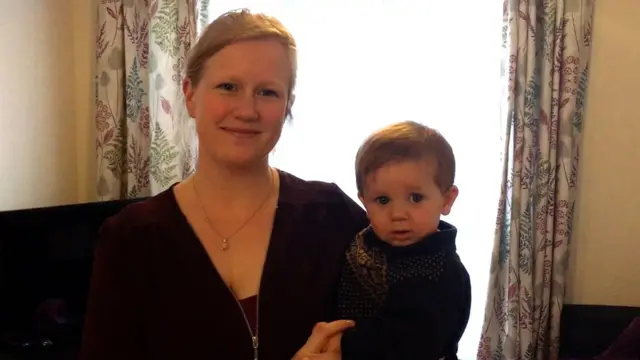 Bex Poole and her son Theo