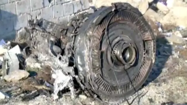 Один из двигателей упавшего "Боинга"