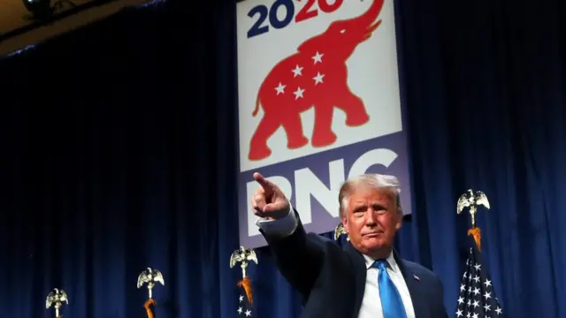 Donald Trump, Cumhuriyetçi Parti tarafından ikinci defa başkanlık için aday gösterildi.