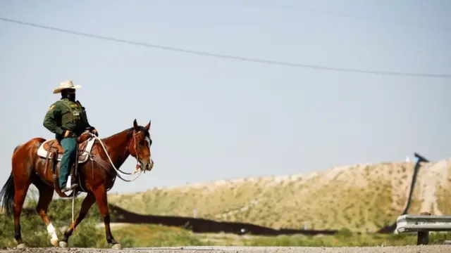 Border agent on horseback