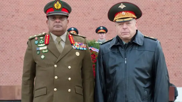 Sri Lankan Army chief at Russia