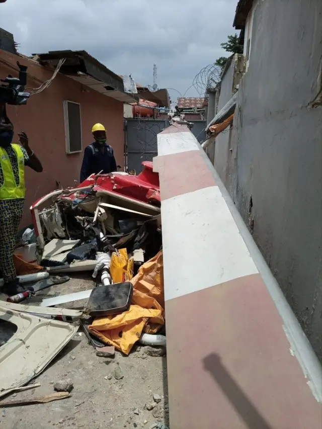 Helicopter crash in Lagos