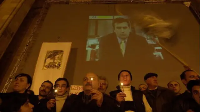 Mixail Saakashvili böyük ekranda