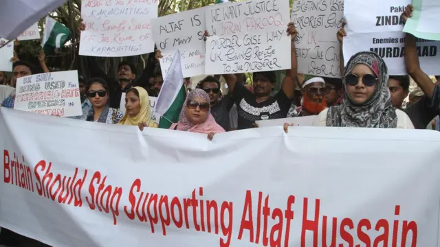 الطاف حسین کے خلاف مظاہرہ