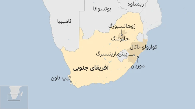 نقشه آفریقای جنوبی