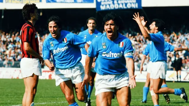Марадона в "Наполи", матч с "Миланом"