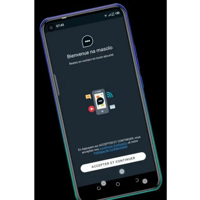 L'interface de l'appli Masolo