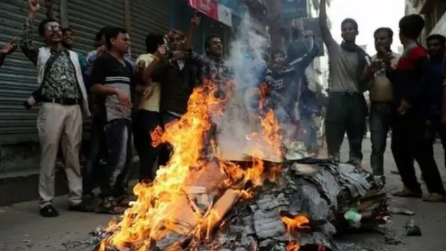 রায়ের প্রতিবাদে বিএনপি নেতাকর্মীদের বিক্ষোভ