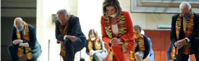 Yadda Nancy Pelosi da 'yan Democrat suka durkusa saboda tunawa da George Floyd