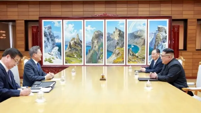 किम जोंग-उन और मून जेई-इन