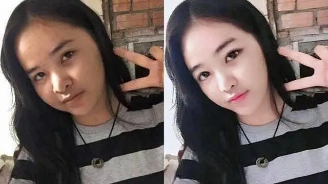 Usuarias de Meitu "antes y después"