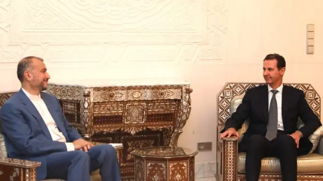 وزیرخارجه ایران و بشار اسد