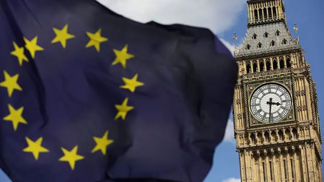 Big Ben com a bandeira da UE