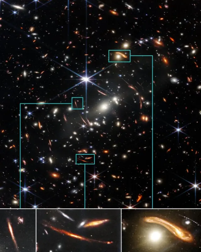 صورة توضيحية لاستقبال الضوء من المجرات على كوكب الأرض