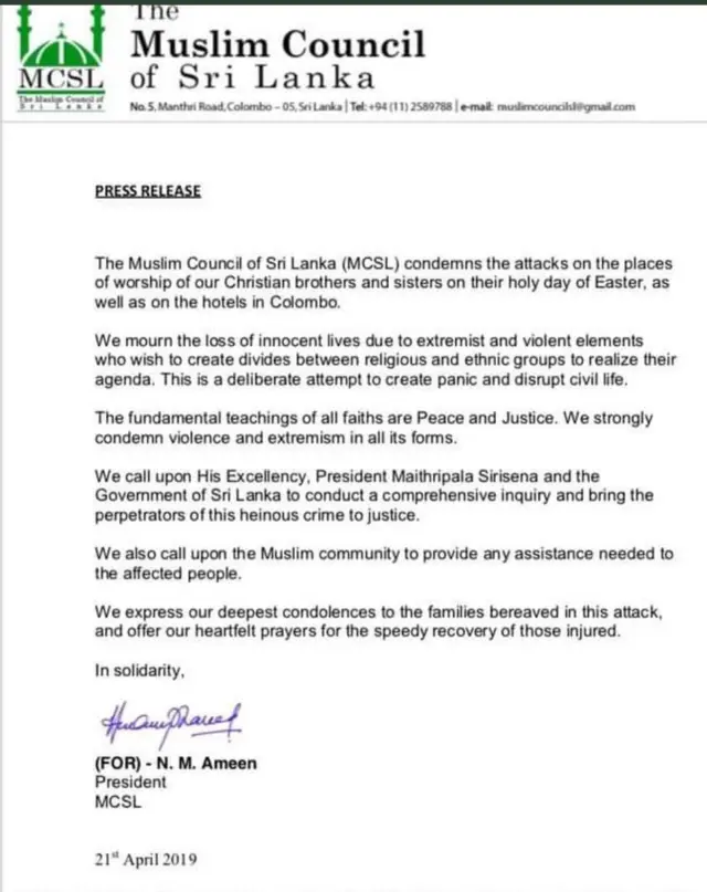 The Muslim Council Of Sri Lanka