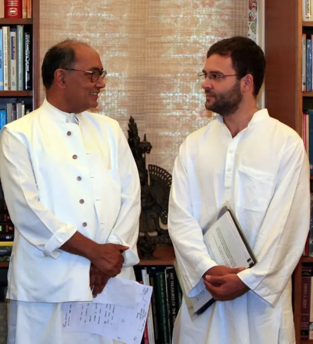 દિગ્વિજય સિંહ અને રાહુલ ગાંધી
